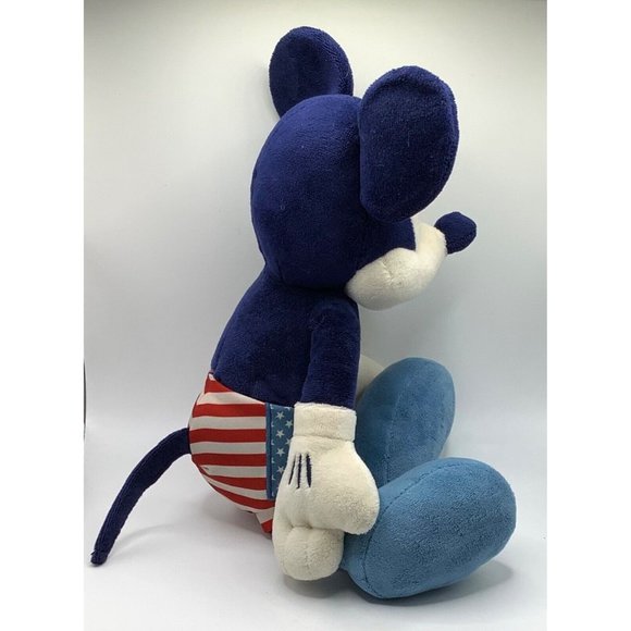 Disney Parks Exclusive Mickey Mouse Plush USA Americana Tush Tag Red White Blue - Picture 2 of 7